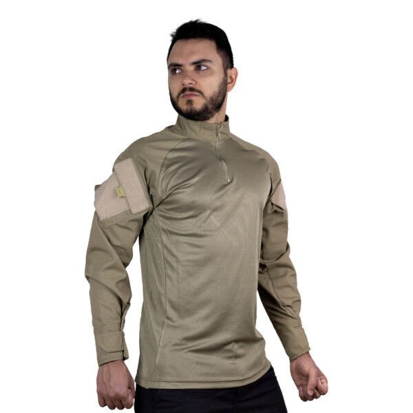 Camisa Combat Shirt Tática Caqui Safo Militar - Imagem 4