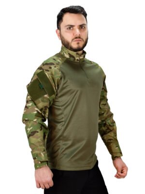 Camisa Combat Shirt Tática MULTICAM Reforçada Safo Militar