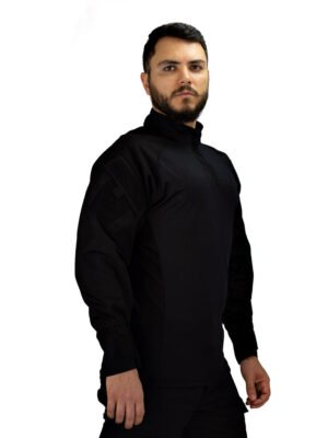 Camisa Combat Shirt Tática PRETA Militar Reforçada Safo
