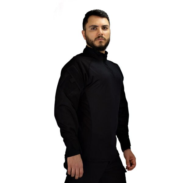 Camisa Combat Shirt Tática PRETA Militar Reforçada Safo - Imagem 2