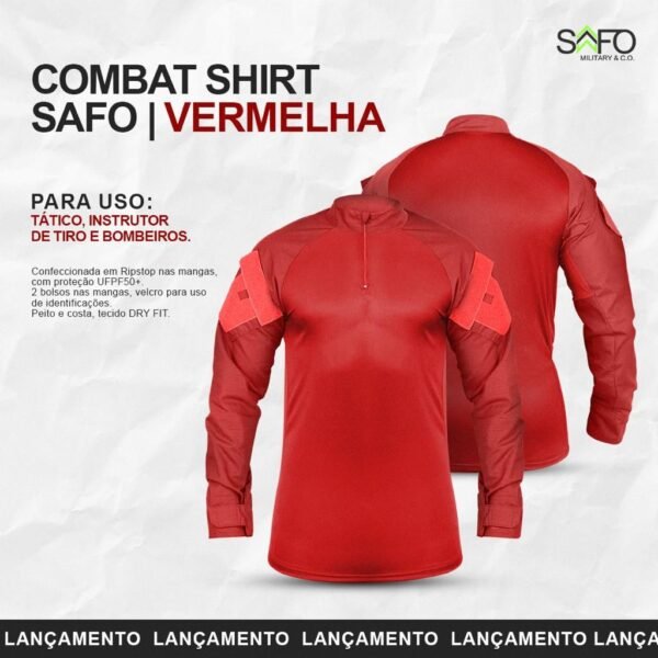 Camisa Combat Shirt Vermelha Safo - Imagem 4