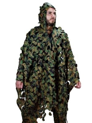 Capuz Poncho Ghilie Sniper Safo Camuflado Cores:Marpat Cerrado