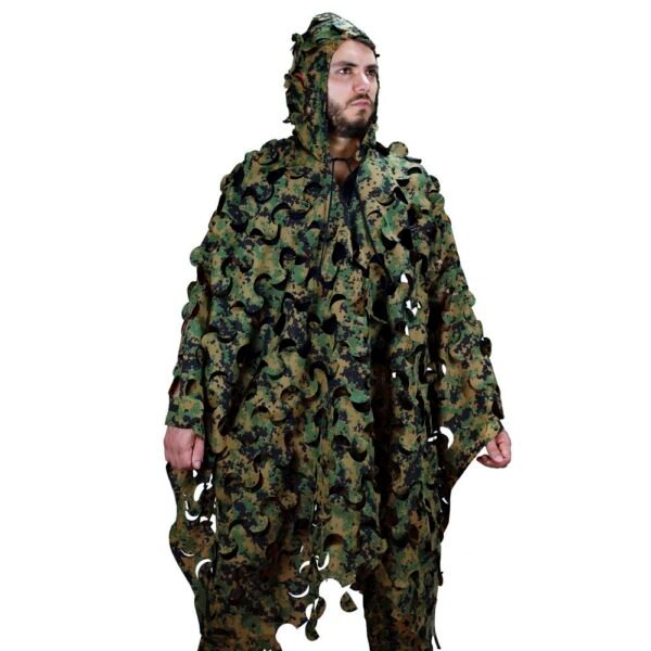 Capuz Poncho Ghilie Sniper Safo Camuflado Cores:Marpat Cerrado
