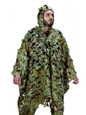 Capuz Poncho Ghilie Sniper Safo Camuflado Cores:Multicam