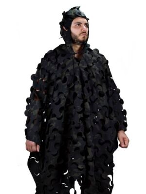 Capuz Poncho Ghilie Sniper Safo Camuflado Cores:Multicam Black