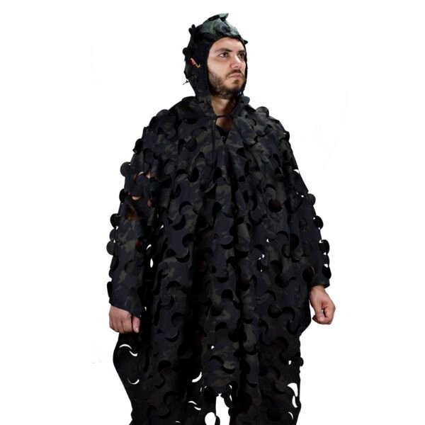 Capuz Poncho Ghilie Sniper Safo Camuflado Cores:Multicam Black