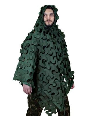 Capuz Poncho Ghilie Sniper Safo Camuflado Cores:Verde Oliva