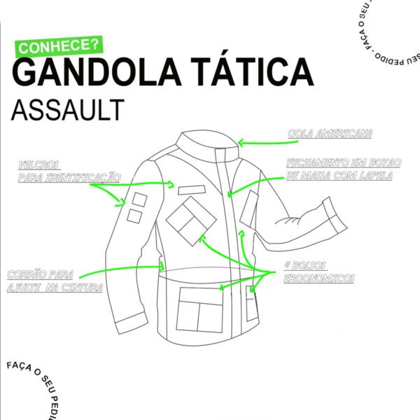 Gandola Tatica Assault Safo VERDE OLIVA - Imagem 6
