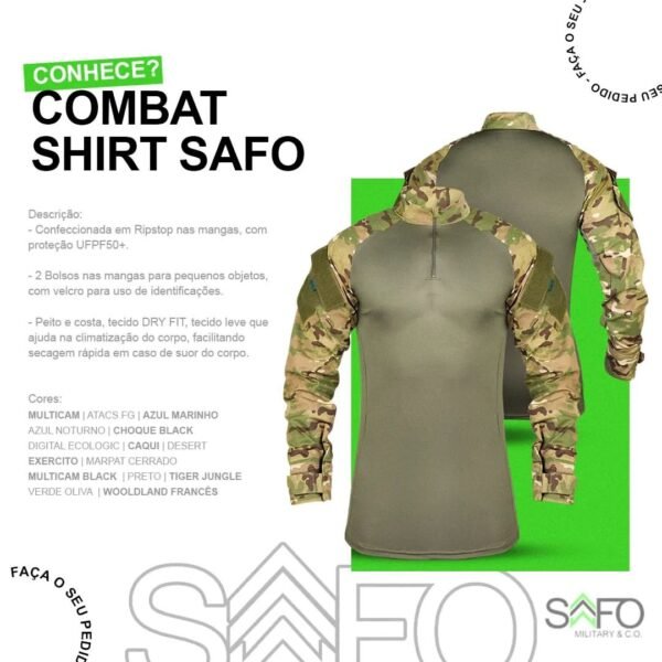 Camisa Combat Shirt Digitarl DESERT SAFO Militar - Imagem 5