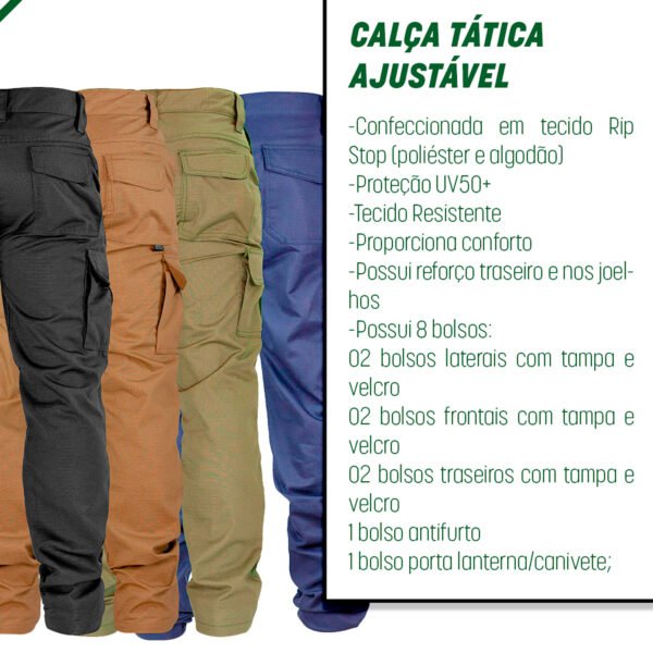Calça Cargo Tática Defender - Safo - Caqui - Imagem 11