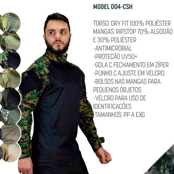 Camisa Combat Shirt Digitarl DESERT SAFO Militar - Imagem 8