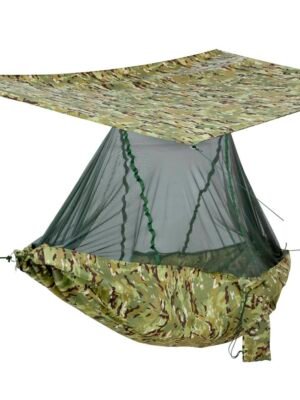 Rede Camping Com Mosquiteiro Teto de Proteção Multicam