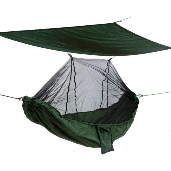 Rede Camping Com Mosquiteiro Teto de Proteção Verde Oliva