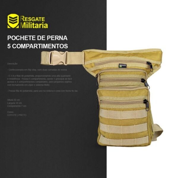 POCHETE DE PERNA 5 COMPARTIMENTOS - Verde
