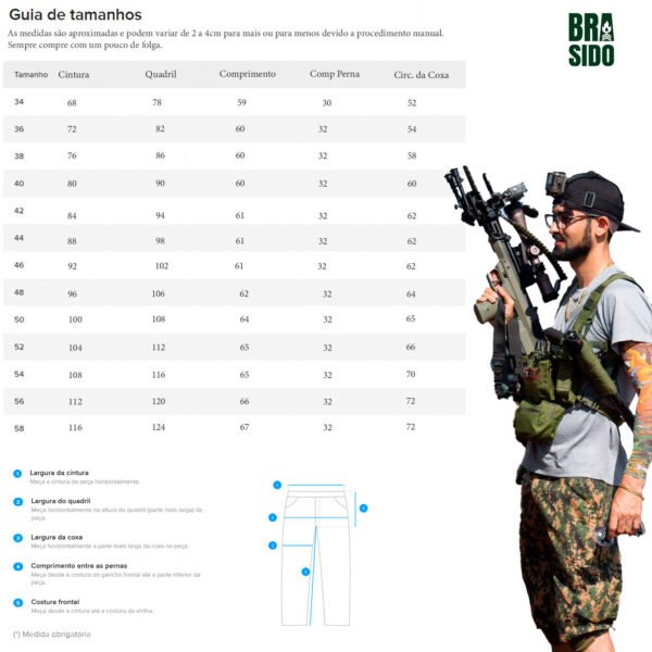 Bermuda Cargo Poly Adventure Unisex -  Safo - Multicam Black - Imagem 8