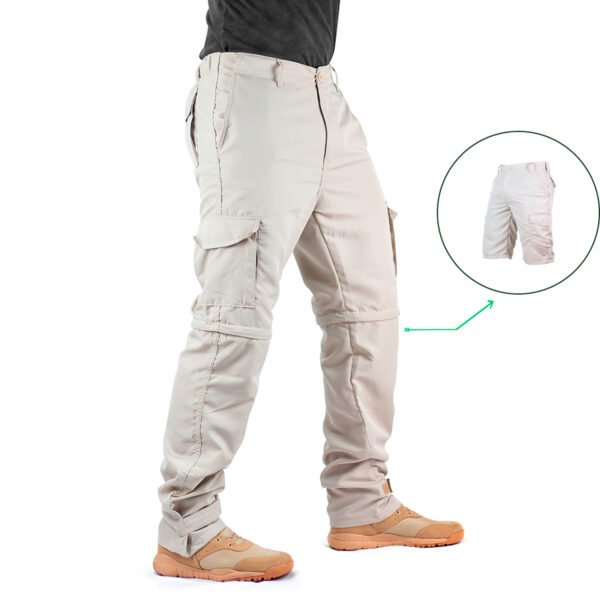 Calça Modular Vira Bermuda Double Fishing - Creme