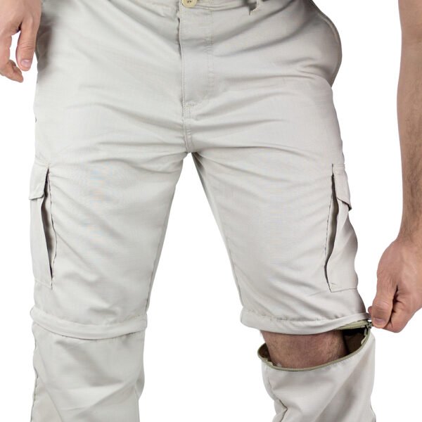 Calça Modular Vira Bermuda Double Fishing - Creme - Imagem 4
