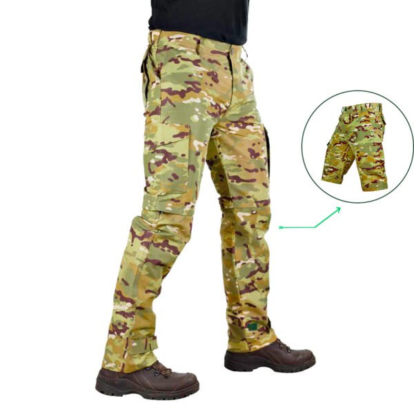 Calça Modular Vira Bermuda Double Fishing - Multicam