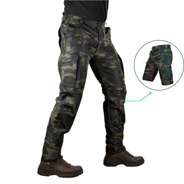 Calça Modular Vira Bermuda Double Fishing - Multicam Black