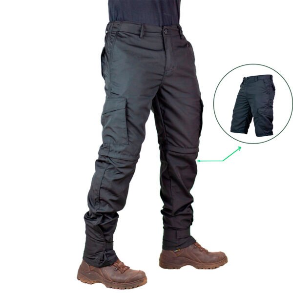 Calça Modular Vira Bermuda Double Fishing - Preta