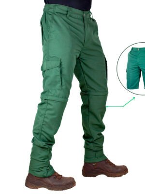 Calça Modular Vira Bermuda Double Fishing - Verde Oliva