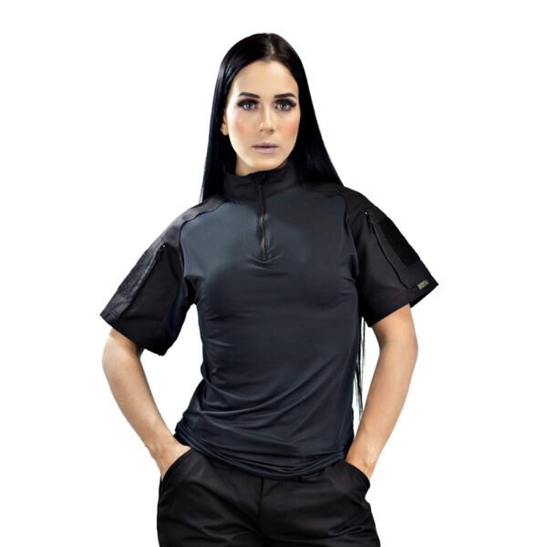 CAMISETA COMBAT TSHIRT FEMININA SAFO MILITAR PRETO