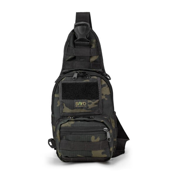 Pochete Tática Transversal Peito e Ombro MULTICAM BLACK
