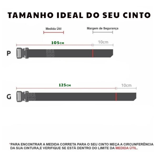 Cinto  N.A. Tático Engate Rápido de 3 pontas Fivela Guarnição - Imagem 5
