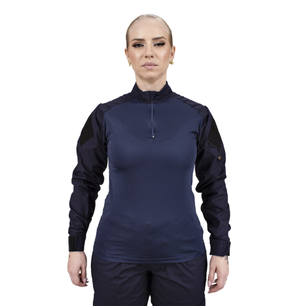 Camisa Combat Tshirt Feminina Manga Longa - Azul Noite