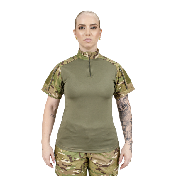 CAMISETA COMBAT TSHIRT FEMININA SAFO MILITAR MULTICAM