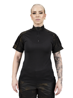 CAMISETA COMBAT TSHIRT FEMININA SAFO MILITAR MULTICAM BLACK