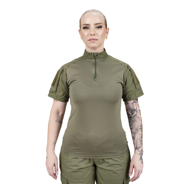 CAMISETA COMBAT TSHIRT FEMININA SAFO MILITAR VERDE OLIVA