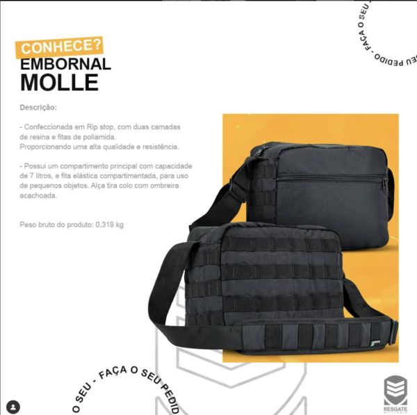 Kit Embornal MOLLE +3Bolsos Modulares - Coyote - Imagem 14