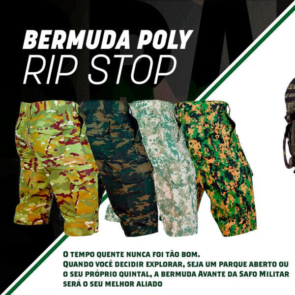 Bermuda Cargo Poly Adventure Unisex -  Safo - Multicam Black - Imagem 9