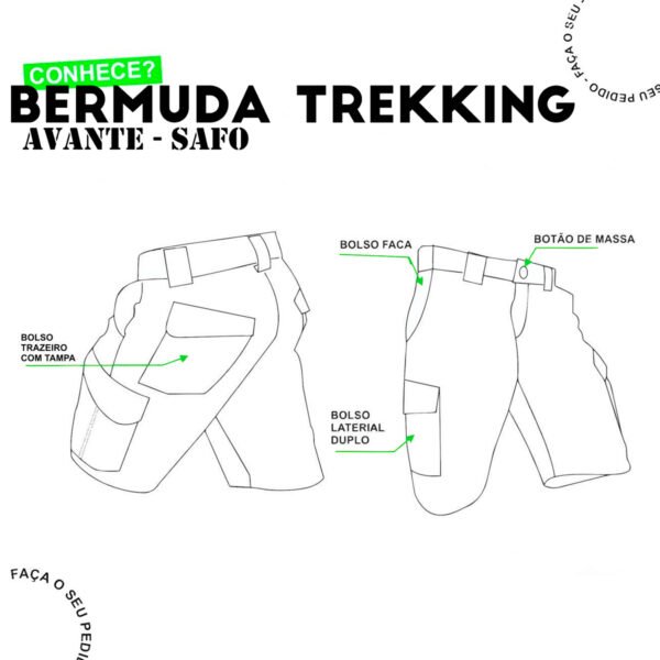 Bermuda Cargo Poly Adventure Unisex -  Safo - Multicam Black - Imagem 6