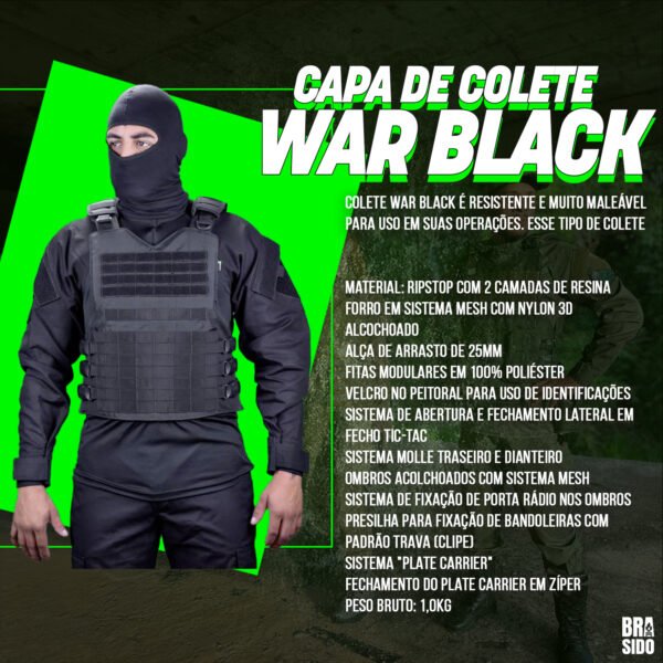 Capa de Colete Modular - War Black - Coyote - Imagem 6