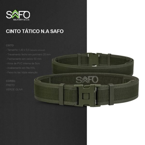Cinto  N.A. Tático Engate Rápido de 3 pontas Fivela Guarnição - Imagem 4