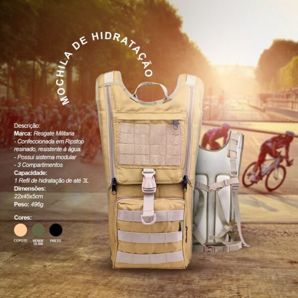 Mochila De Hidratação Ciclista 3L - Verde Oliva - Imagem 3