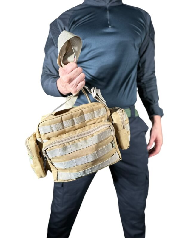 Kit Embornal MOLLE +3Bolsos Modulares - Coyote - Imagem 6