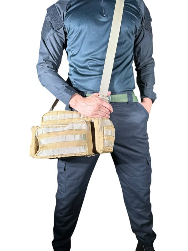 Kit Embornal MOLLE +3Bolsos Modulares - Coyote - Imagem 4