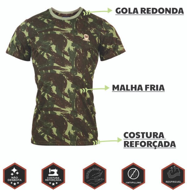 Camiseta Camuflada PV Manga 3/4 - EXERCITO - Imagem 4