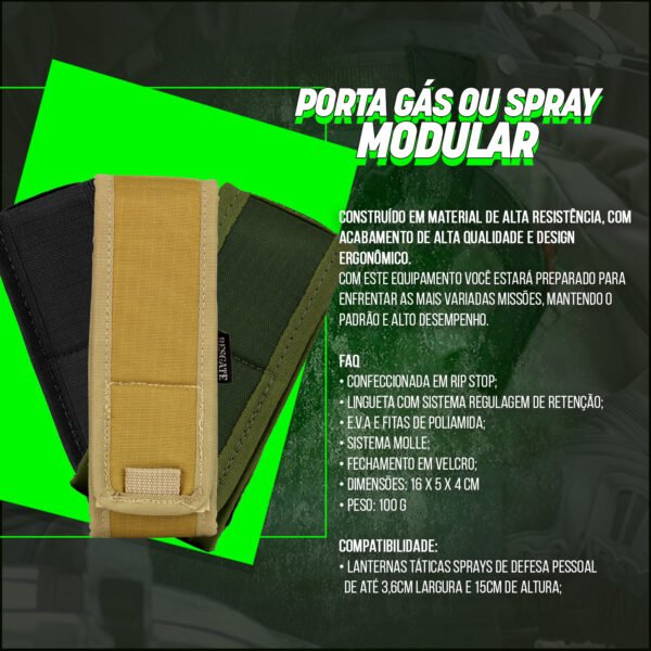 Porta Gas/Spray/Lanterna/Multiuso Modular Coyote - Imagem 4