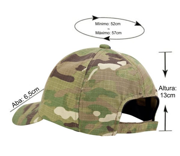 Boné M1 Patriota com Bordado Brasil - Multicam Black - Imagem 7